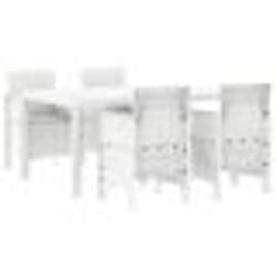 vidaXL Ensemble de Salle à Manger de Jardin 5 pcs Blanc