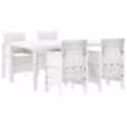 vidaXL Ensemble de Salle à Manger de Jardin 5 pcs Blanc