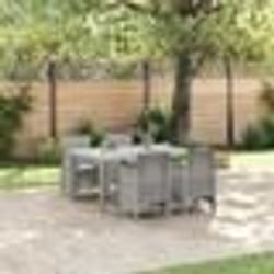 vidaXL Ensemble de salle à manger de jardin 5 pcs Gris clair