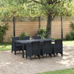 vidaXL Ensemble de salle à manger de jardin 7 pcs Anthracite