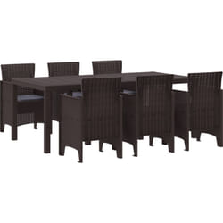 Vidaxl - Ensemble de Salle à Manger de Jardin 7 pcs Marron