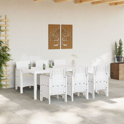 Vidaxl - Set de salle à manger de jardin 7 pcs Blanc 200 x 100 x 73 cm