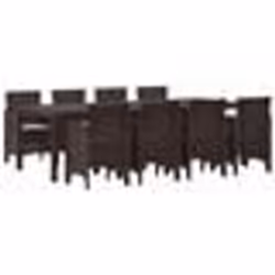 vidaXL Ensemble de Salle à Manger de Jardin 9 pcs Marron
