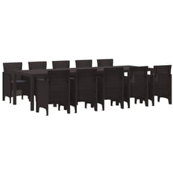 Vidaxl - Ensemble de salle à manger pour jardin avec coussin 11 pcs