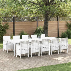 vidaXL Ensemble de salle à manger pour jardin avec coussin 11 pcs