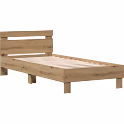Ajoutez du confort et du style à votre chambre avec le cadre de lit en chêne artisanal vidaXL. Fait pour la vie moderne, ce c ...