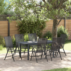vidaXL Ensemble de salle à manger de jardin 7 pcs Anthracite
