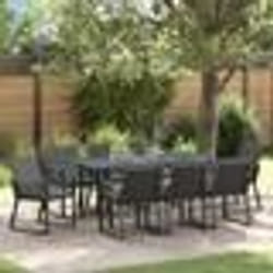 vidaXL Ensemble de salle à manger de jardin avec coussins 9 pcs