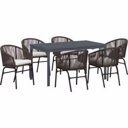 Cet ensemble de salle à manger d'extérieur extensible est le combo parfait de style moderne et de fonctionnalité super pratiq ...