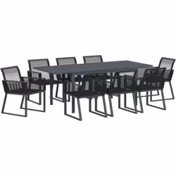 Le Set de Dîner Jardin Moderne est un parfait mélange de style et de fonctionnalité, idéal pour améliorer les espaces extérie ...