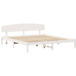 Cadre de lit Blanc 180 x 200 cm Bois de pin massif Vidaxl