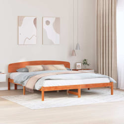 Cadre De Lit Marron 180 X 200 Cm Bois De Pin Massif Vidaxl