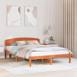 Cadre De Lit Marron 160 X 200 Cm Bois De Pin Massif Vidaxl