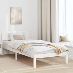 Cadre De Lit Blanc 90 X 200 Cm Bois De Pin Massif Vidaxl