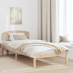 Cadre De Lit Marron 75 X 190 Cm Bois De Pin Massif Vidaxl