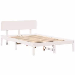 Regardez ce cadre de lit en bois de pin massif avec tête de lit ! Parfait pour ceux qui aiment le design moderne. Il apporte  ...