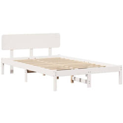 Cadre de lit Blanc 120 x 200 cm Bois massif en pin Vidaxl