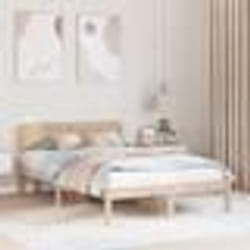 vidaXL Cadre de Lit avec Headboard 120x190 cm Bois de Pin Massif 872116