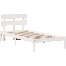 Cadre de lit Blanc 90 x 200 cm Bois de pin massif Vidaxl
