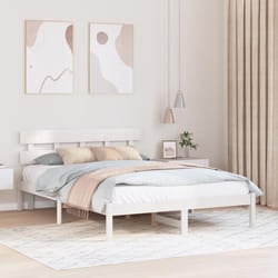 Cadre De Lit Marron 140 X 200 Cm Bois De Pin Massif Vidaxl