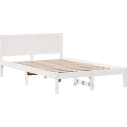 Cadre de lit Blanc 120 x 200 cm Bois de pin massif Vidaxl