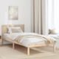 vidaXL Cadre de lit en bois de pin Finition naturelle Bois de pin massif 872212
