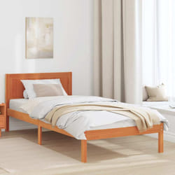 Cadre De Lit Marron 90 X 190 Cm Bois De Pin Massif Vidaxl