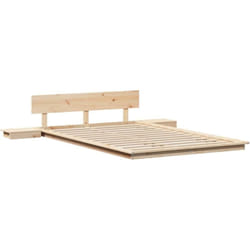 Cadre de lit Marron 140 x 190 cm bois Vidaxl