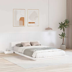 Cadre De Lit Blanc 120 X 190 Cm Bois Vidaxl