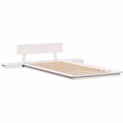 Ce cadre de lit présente un style japonais minimaliste, combinant fonctionnalité et élégance. Avec une tête de lit intégrée e ...
