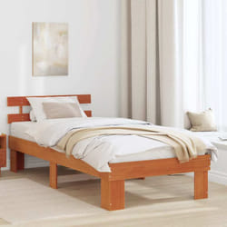 Cadre De Lit Marron 90 X 190 Cm Bois De Pin Massif Vidaxl