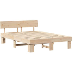 Cadre de lit Marron 160 x 200 cm Bois massif en pin Vidaxl