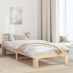 Vidaxl - Cadre De Lit Marron 100 X 200 Cm Bois De Pin Massif