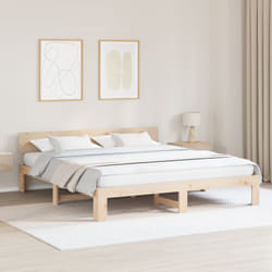 Cadre De Lit Marron 180 X 200 Cm Bois De Pin Massif Vidaxl