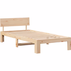 Ce cadre de lit en bois massif de vidaXL vous donne une option de couchage stylée et confortable, parfaite pour les adultes.  ...