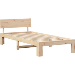 Vidaxl - Cadre de lit avec tête de lit 90x190 cm en bois de pin massif