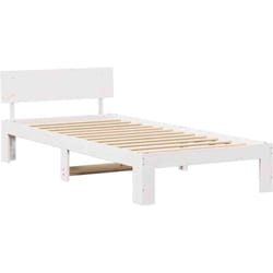 Cadre de lit Blanc 90 x 190 cm Bois de pin massif vidaXL