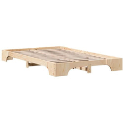 Cadre de lit Pin massif 197 x 127 x 17 cm Bois massif en pin Vidaxl