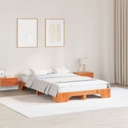 Vidaxl - Cadre de Lit Marron Ciré Pin Massif 140 x 190 cm Durable