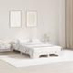 vidaXL Cadre de lit Blanc Bois massif 120 x 190 cm Durable Solide 872873