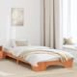 vidaXL Cadre de Lit Marron Ciré Bois Massif 90 x 190 cm Durable 872886