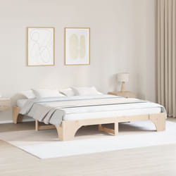 Cadre De Lit Naturel 180 X 200 Cm Pin Massif Vidaxl