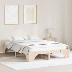 Cadre De Lit Pin Massif 207 X 147 X 30 Cm Bois Massif En Pin Vidaxl