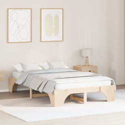 Cadre De Lit Pin Massif 197 X 142 X 30 Cm Bois Massif En Pin Vidaxl