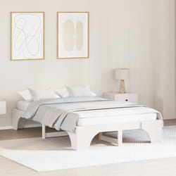 Vidaxl - Cadre De Lit Blanc 197 X 142 X 30 Cm Bois Massif En Pin