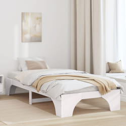 Cadre De Lit Blanc 207 X 87 X 30 Cm Bois Massif En Pin Vidaxl