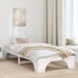 vidaXL Cadre de lit Blanc Bois 90 x 190 cm Minimaliste Cadre de lit 872969