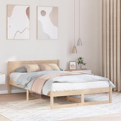 vidaXL Cadre de lit Naturel Bois de pin 120 x 190 cm Robuste 873283