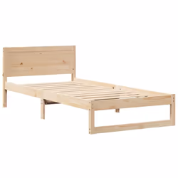 Découvrez ce cadre de lit moderne en bois de pin massif. Il apporte style et solidité à votre chambre. Son design épuré allie ...