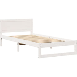 Vidaxl - Cadre de Lit Blanc Bois de pin Simple Robuste